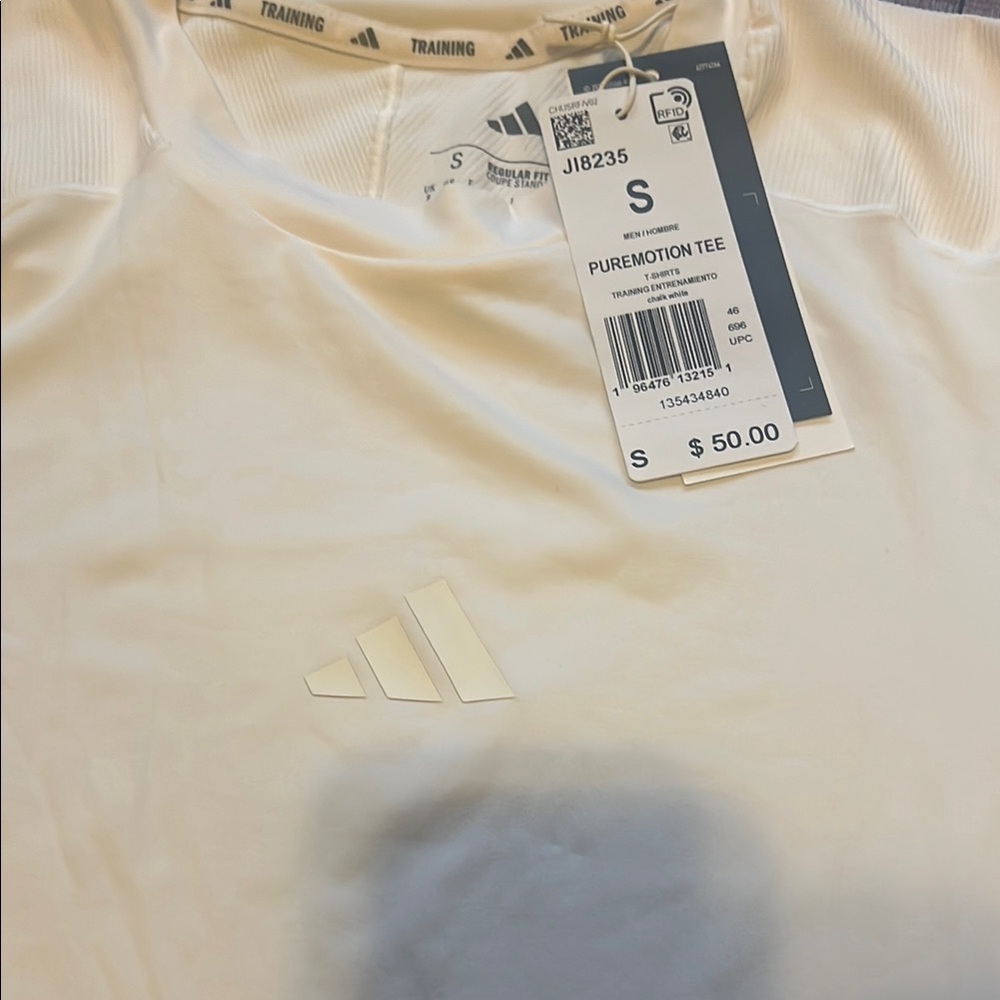 Adidas Puremotion Tee in Soft White